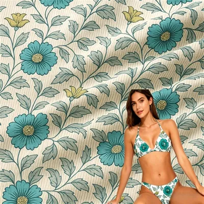 Quick Dry Sportswear Soft Comfortable Printed Nylon Fabric