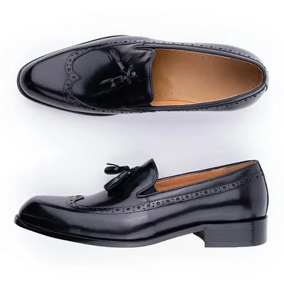 New Style Business Men Loafers Shoe Genuine Cowhide Handmade Office Wedding Party