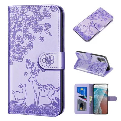 Custom High Quality Leather Phone Case Sika Deer Logo Free Design PU Cellphone Shell Suitable for Various Mobile Phones
