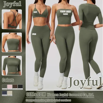 OEM&ODM Gym Clothes Top+Leggings Women S Sportswear Clothing Fitness Yoga Set