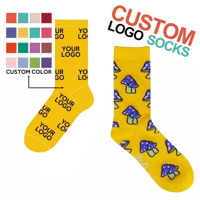 Private Your Label Organic Cotton Man Unisex Custom Socks