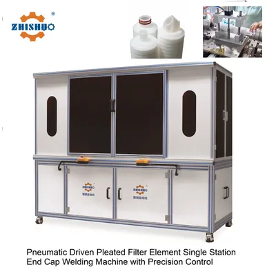 Pneumatic Driven Pleated Filter Element Single Station End Cap Welding Machine with Precision Control