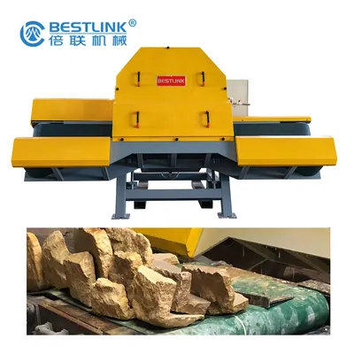 30HP 60HP Mighty Stone Saw Thin Stone Veneer Saw Cutting Machine