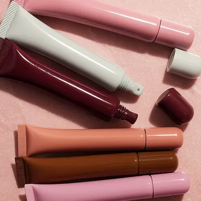 Squeeze Tinted Polypeptide Lip Balm Oil Long Lasting Lipstick Hydrate Waterproof Vegan Natural Glossy Brown Nude Pink Lip Gloss