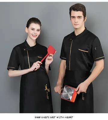 Short Sleeve Phnom Penh Cook Jacket Summer Restaurant Hotel Shirt Chef Uniform