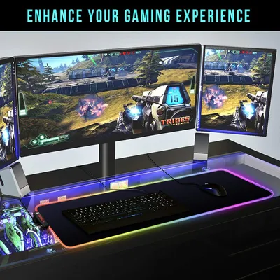 RGB Mouse Pad, 1 USB Socket, Large Table Pad, Game Mouse Pad