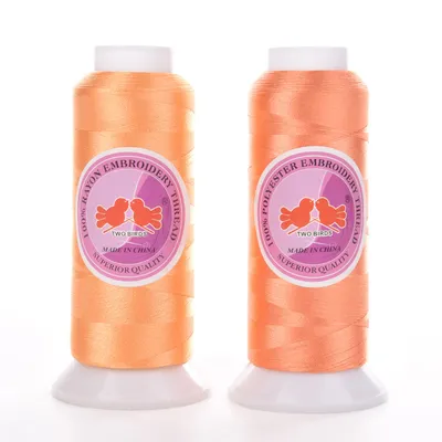 Thread Factory Two Birds Brand Yarn Dyed 100% Polyester Viscose Embroidery Thread for Garment