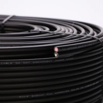 ISO Certification 1000V DC Copper Single Core 1X10mm2 Electrical Wire