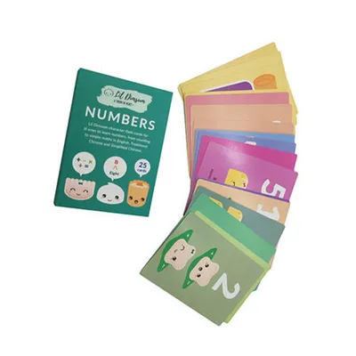 Custom High Quality Printing Card Number Alphabet Number Flash Cards for Kids