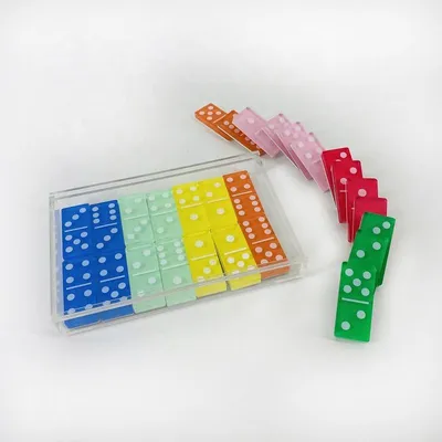 Factory Custom Acrylic Game Set Crystal Domino Chess Set Fashion Acrylic Domino Set