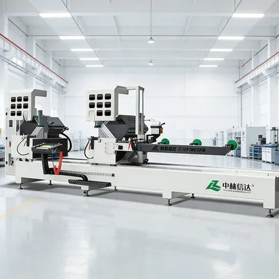 Automatic Aluminum Door Window Profile Cutting Machine with Internal Swing Angle Design