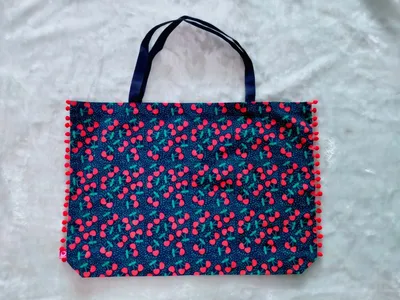 Blue 8oz Canvas Shopping Bag with Super Big Capacity