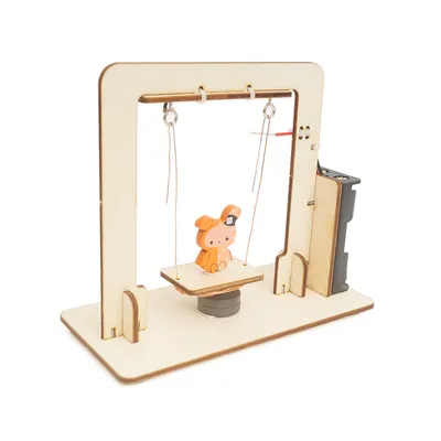 Electromagnetic Swing Set Children DIY Stem Creative Scientific Programming Technology Learning Wooden Steam Educational Toy