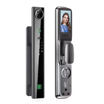 Anti-Theft 3D Face Recogniton Fingerprint Password Intelligent Door Lock with Tuya