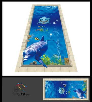 Fish Sea 3D Floor Sticher