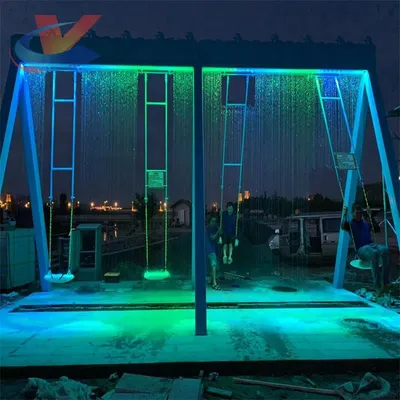 Manufacturer Supply Digital Water Curtain Printer Graphic Water Feature Waterfall with Swing