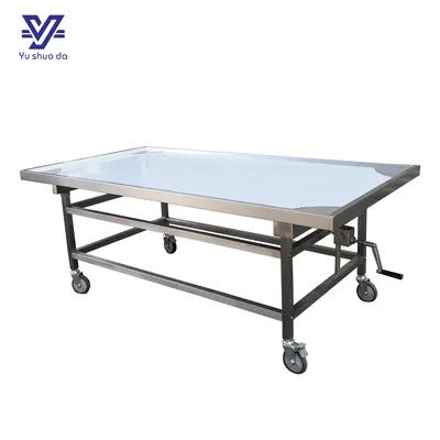 Good Price Rustproof Stainless Funeral Products Autopsy Transport Trolley
