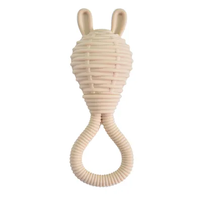 Custom Baby Bunny Rattle Silicone Sensory Toys