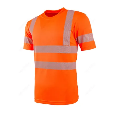 High-Vis Safety T-Shirt Soft Breathable Reflective Tape for Daily Workwear