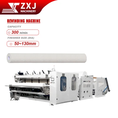 Fully Automatic High Speed Toilet Roll Paper Bath Paper Rewinding Packing Machinery Production Line
