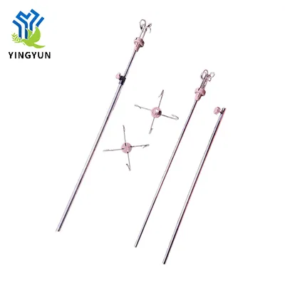 4 Hooks Adjustable Height Hospital Medical Hardware Infusion Drip Stand