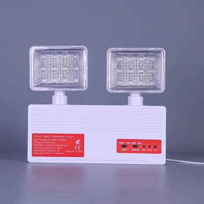 ABS Housing Automatic Twin Heads LED Emergency Light Indoor Fire Emergency Lamp