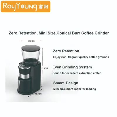 Anti-Static Conical Burr Coffee Grinder