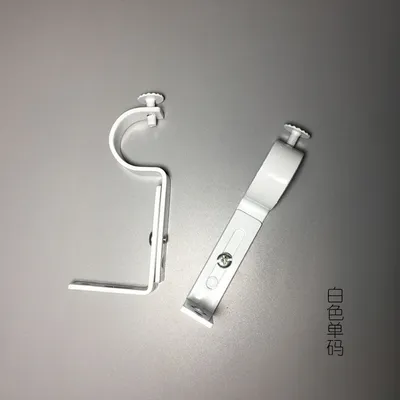 Curtain Rod Support Bracket: Base, Wrought Iron Rod, Curtain Accessories, and Support Frame