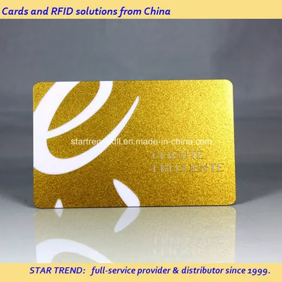 Metallic Gold Printing PVC Magnetic Stripe Card for VIP Membership