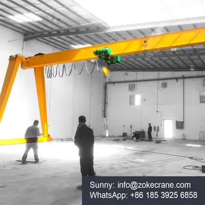 Zoke Crane 3 Ton 5 Ton Euro Type Hoist Single Girder Mobile Gantry Crane