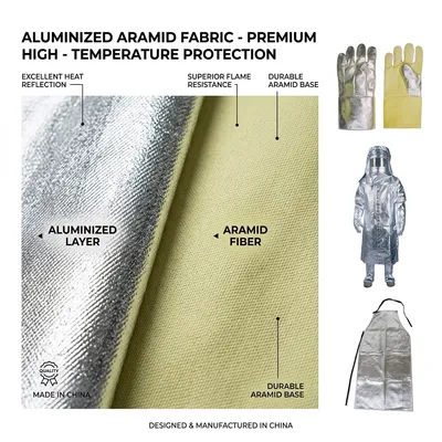High Performance Para-Aramid Aluminized Fabric for Safety Gloves
