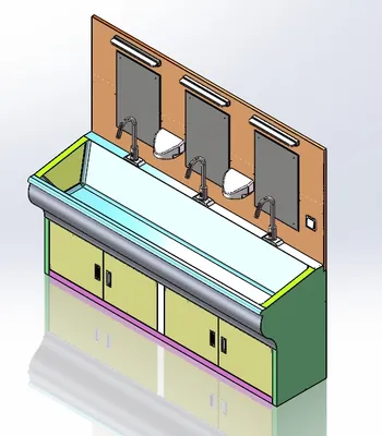 Multi-User Medical Hand Washing Station for Healthcare Facilities