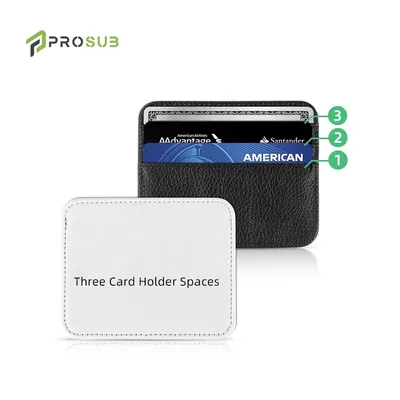 Prosub Wholesale Sublimation Business Card Holder Blank Custom Logo ID Credit Cardholder Puleather Sublimation Cardholders