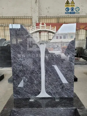 Lover Bridge Design Granite Headstone Tombstone with Kerbs