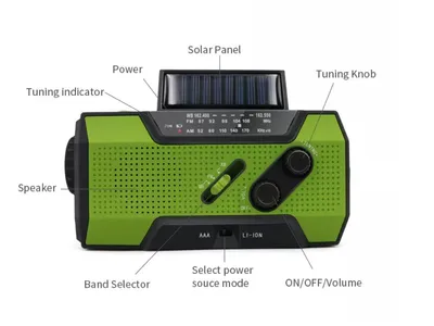Amazon Top10 Portable 4000mAh Noaa Emergency Weather FM Radio with FCC CE for Outdoor Camping Fishing