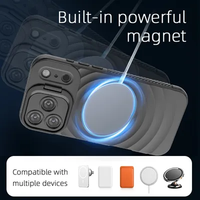 Strong Anti-Drop Magnetic Wireless Charging Phone Case for iPhone 17air 17PRO 17 PRO Max 16 15 14 PRO Max Shockproof Back Cover