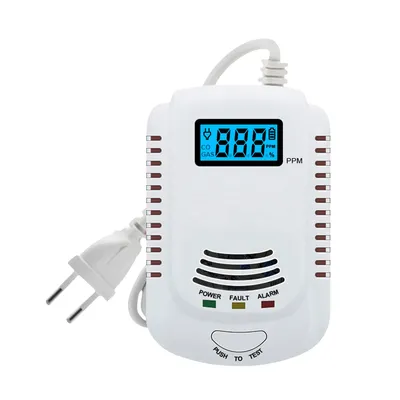 Combined Co and Gas Detector with Audible and Visual Detector