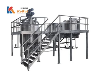 500L-5000 Litre Fixed Type Vacuum Food Paste Ketchup Emulsifying Mixer Cosmetic Lotion Cream Mixing Making Machine