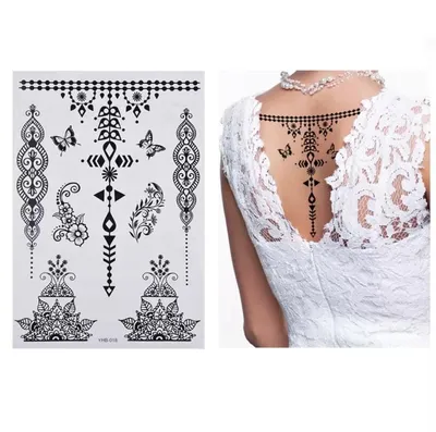 ODM & OEM Body Water Transfer Temporary Tattoo Sticker Metallic Gold Silver Flash Tattoo Henna Sticker Temporary Tattoo