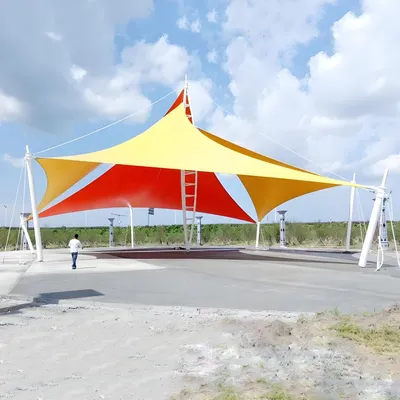 High Transparency ETFE Cushion Membrane Structure Landscape Shelter Modern