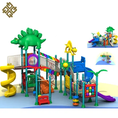 Dinosaur Design Colorful Kindergarten Outdoor Playground Equipment