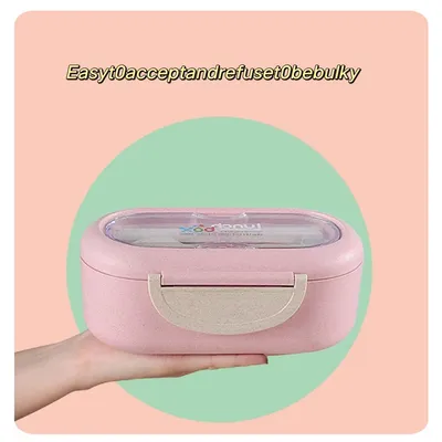 Custom Microwave Promotional Wheat Straw Plastic Lunch Box Bento Box