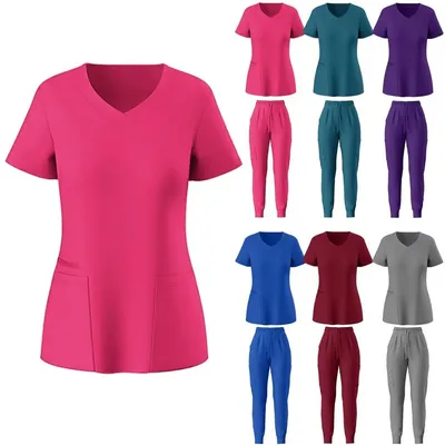 Premium Medical Nursing Scrub Set for Hospital Uniform, Model Su01