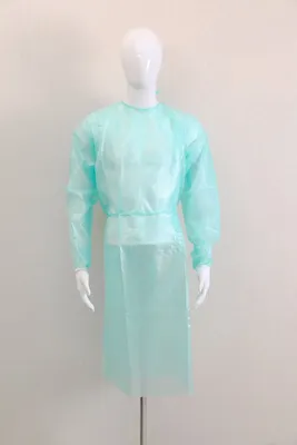 30GSM Disposable Protective Wear Manufacturer Isolation Gown Green PP and PE FDA Approved