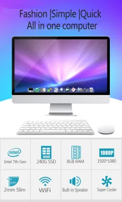 21.5 24 Inch Cheap High Quality LED Panel PC All in One for DIY I3 I5 I7 AMD
