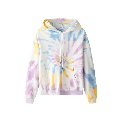 Polyester Long Sleeve cotton Men Wholesale Crewneck Printed Tie-Dye Unisex Large Size Sweatshirt