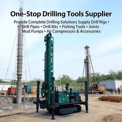 Jinghe Borehole Water Well Drilling Rig Supplier Hydraulic 600m Deep Water Air Compressor Water Well Drill Rig