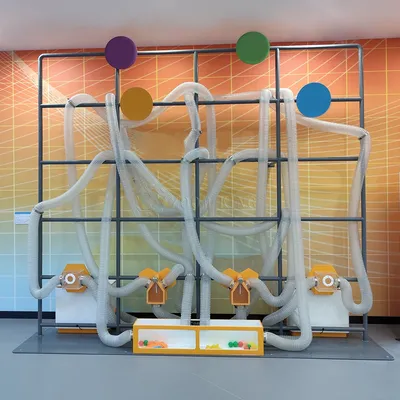 Pipeline Games Science Museum: Bernoulli Principle & Interactive Games for Kids Custom Air Flow Tube Interactive Science Museum Exhibit