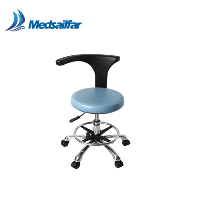 CE Stainless Steel Doctor Nurse Laboratory Hospital Dental Chair Stool with Backrest