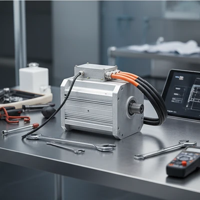 Durable Water-Cooled Synchronous Motor with IP67 Protection Level